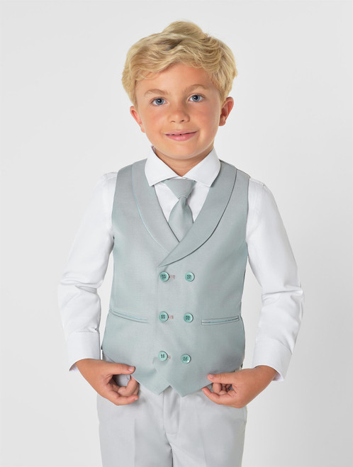 Boys dusty sage wedding suit