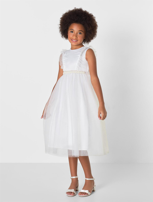 Girls white communion dress