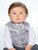 Baby boys silver striped waistcoat suit