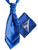 Royal blue cravat and hanky