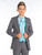 Grey and aqua page boy suit