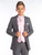 Grey and pink page boy suit