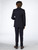 navy suit & ivory waistcoat