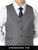 Boys grey communion suit with standard tie