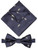 Boys navy banded bow tie and hanky set - Bug