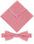 Boys red banded bow tie and hanky set - Gingham