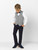 Kids Navy Suit with Grey Check Waistcoat