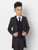 boys grey & navy tail suit