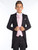 Boys black & pink tail suit