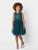 Girls deep teal bridesmaid dress