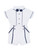 Boys white & navy christening outfit