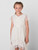 Girls sustainable ivory party dress