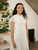 Girls sustainable ivory party dress