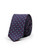 Boys navy skinny tie with England spot pattern