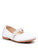 White satin flower girls shoe