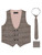 Boys brown check waistcoat