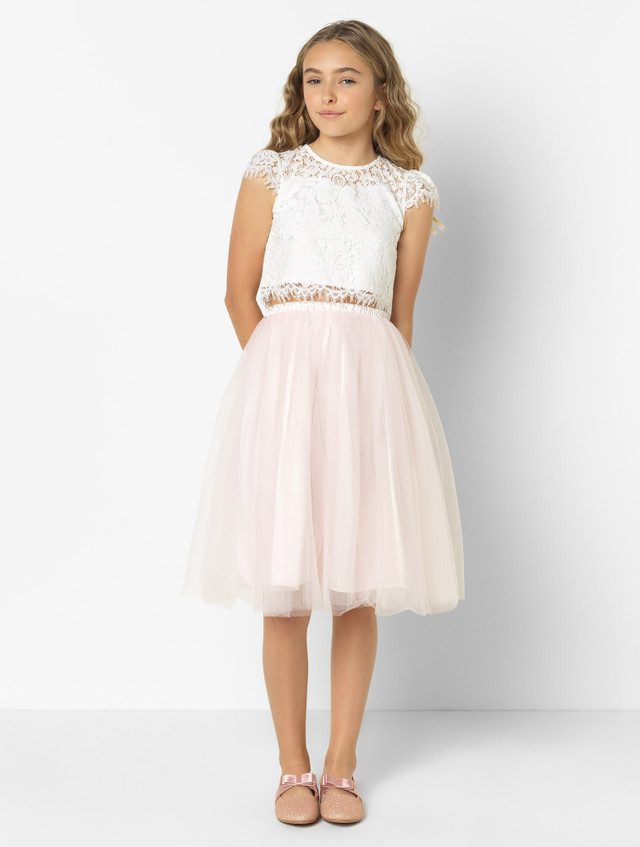 Buy Lipsy White Baby Lace Flower Girl Dress from Next Ireland