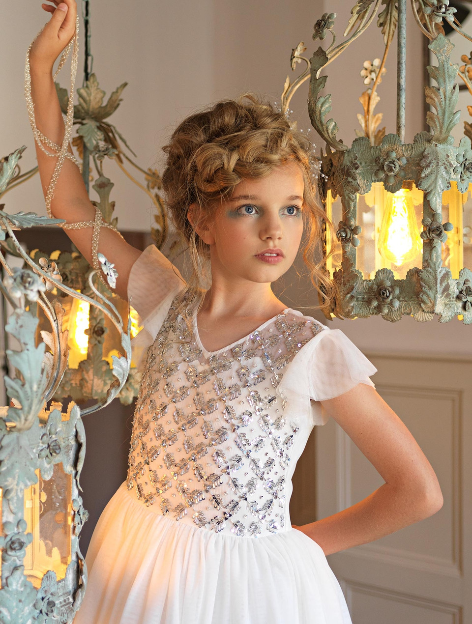 Girls Ivory prom dress | Ivory flower girl dress | Eloquence Collection ...