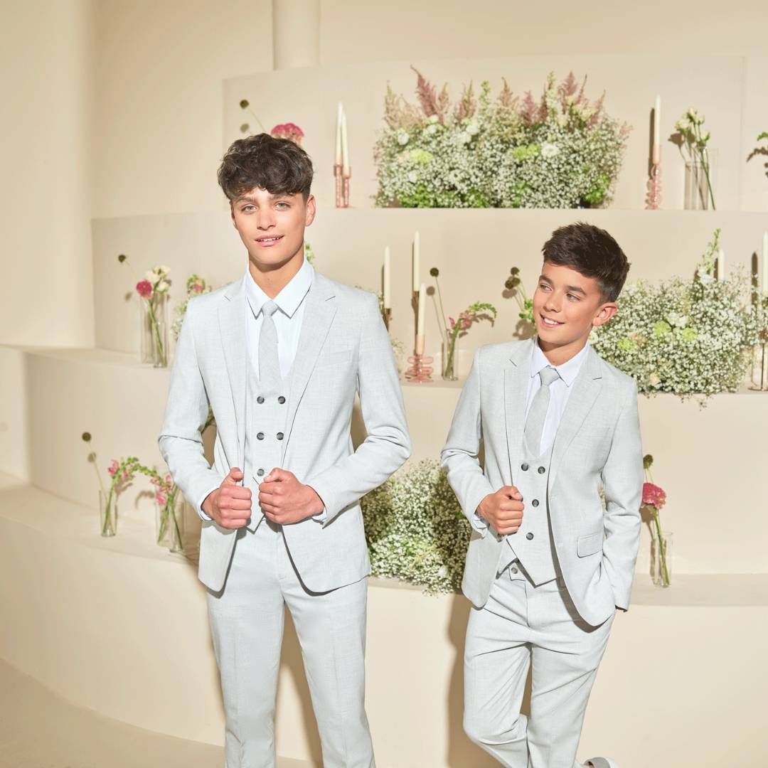 Boys light grey summer suit