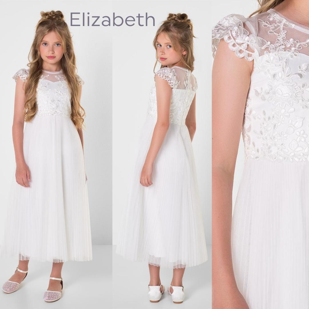Girls ivory communion dress