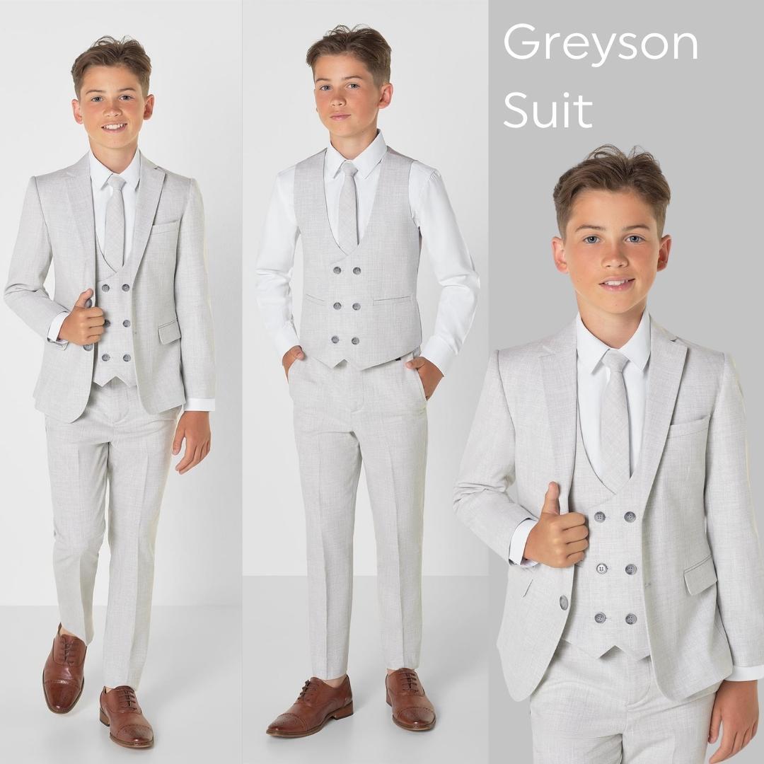 Boys light grey suit