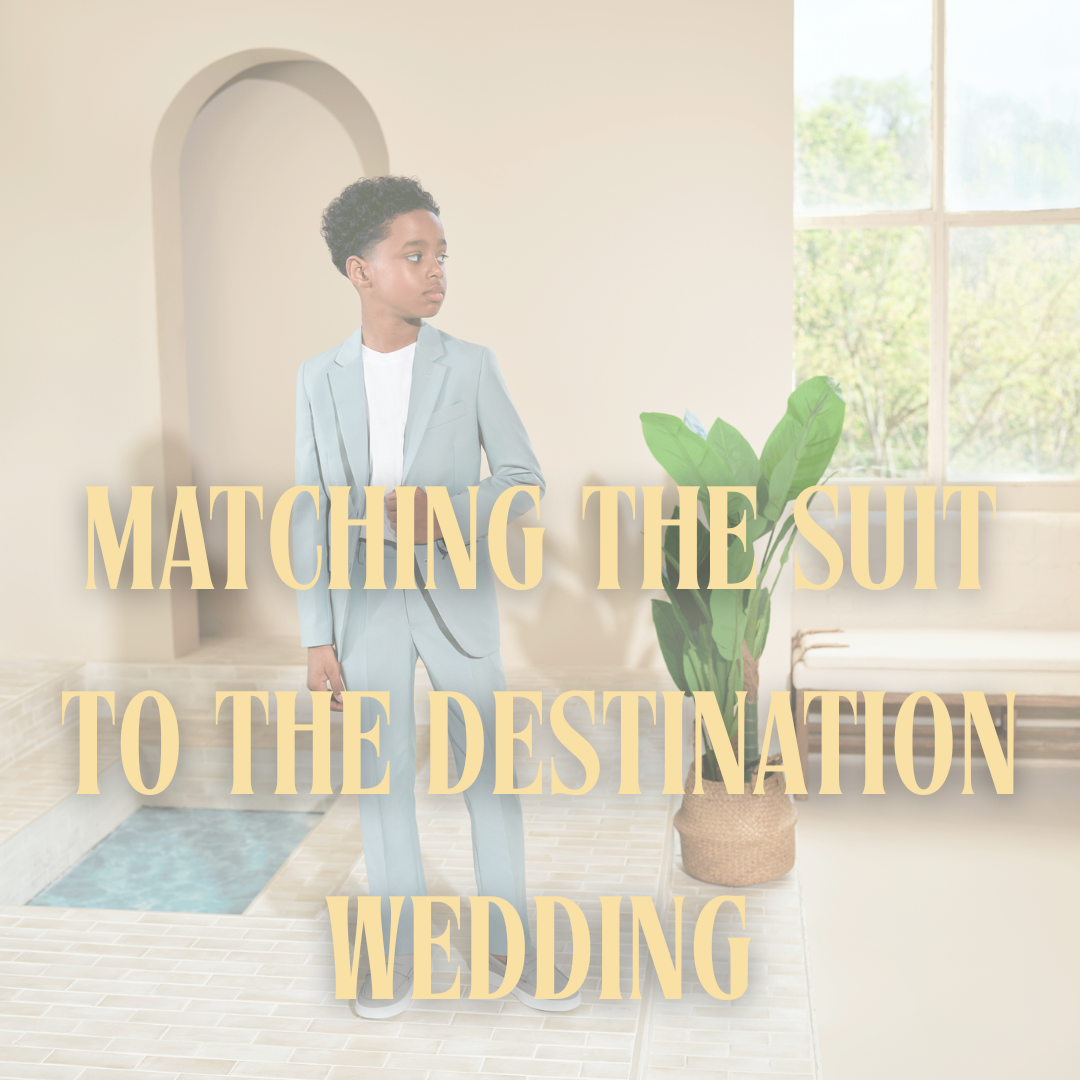 Boys wedding destination suits