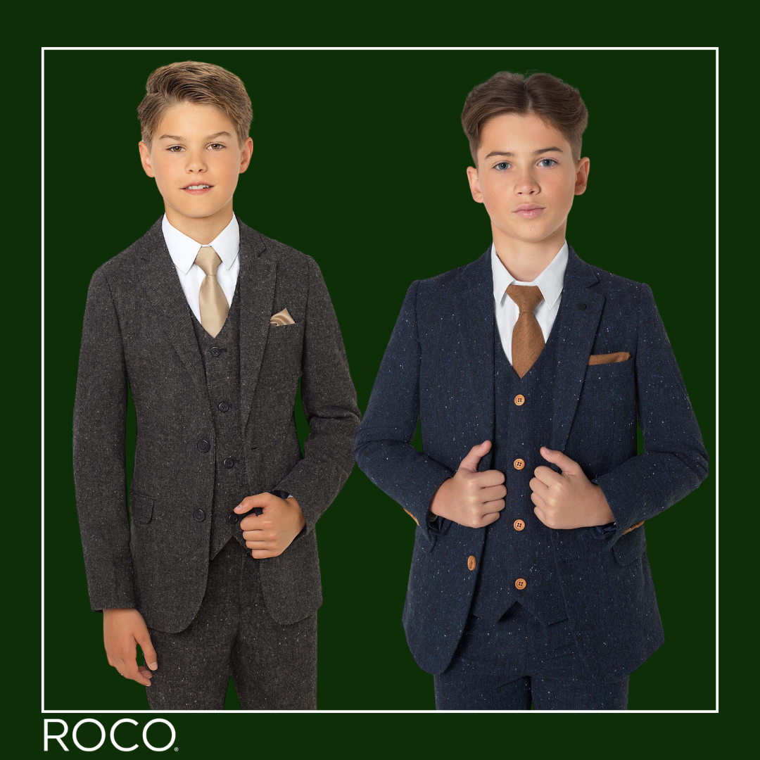 Boys Tweed Autumn Wedding Suits