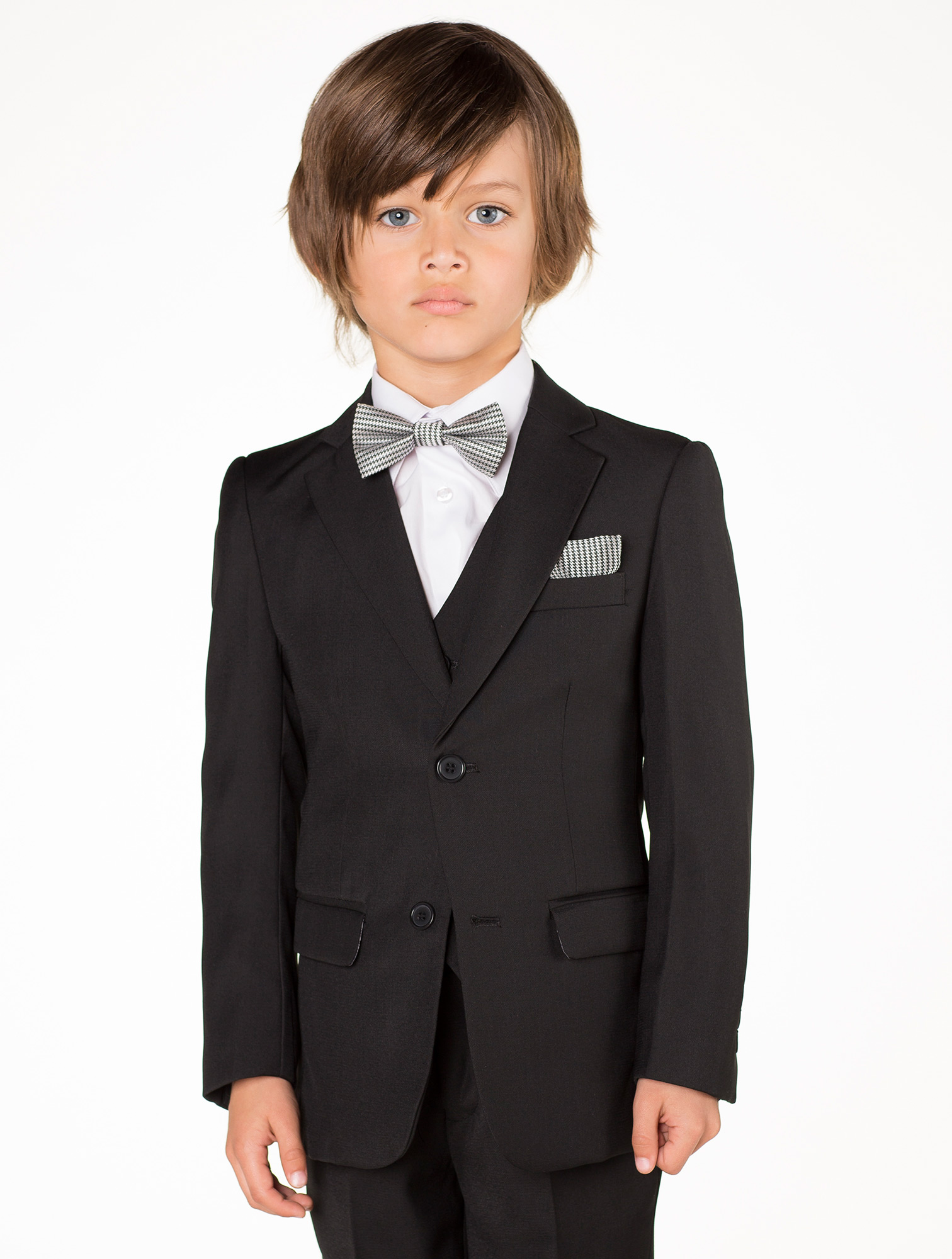Boys black suit Slim fit suits Houndstooth Dickie bow Philip