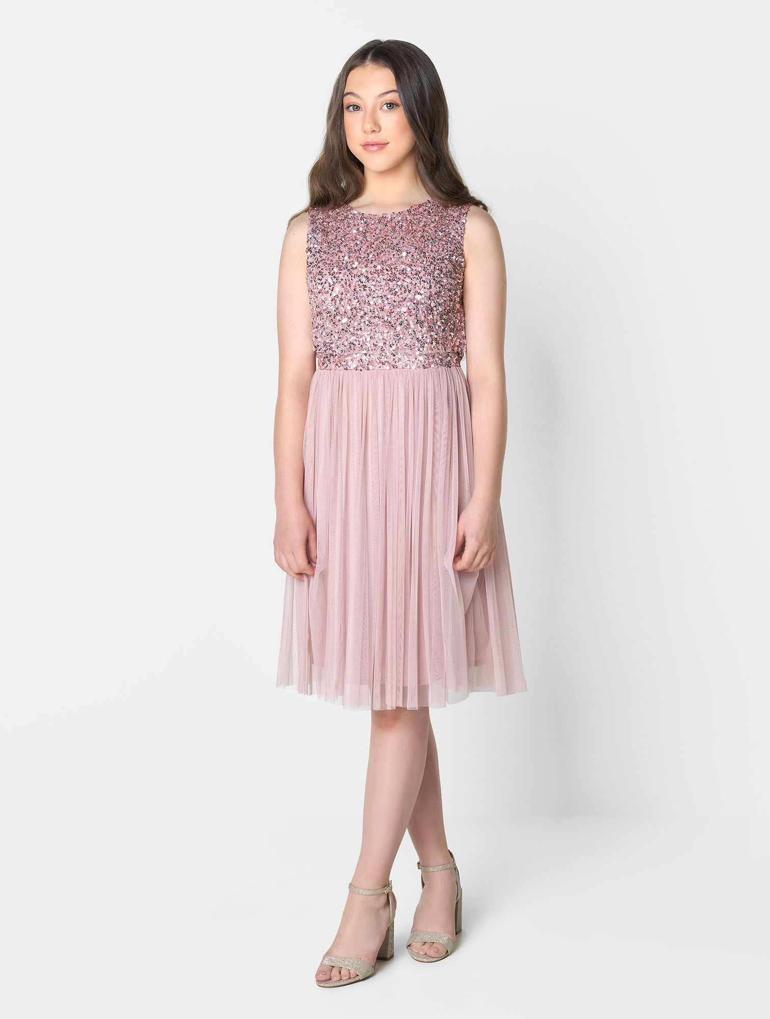 Teen girls pink party dress | Girls sequin dress | Maya | Alina