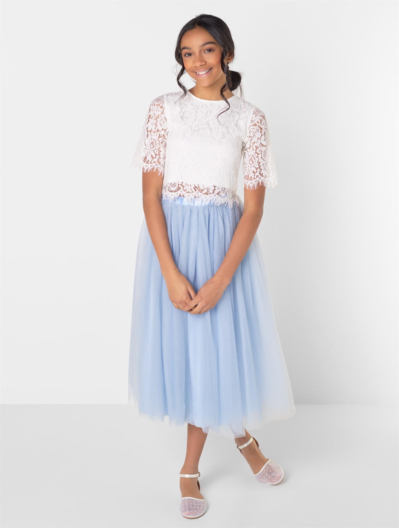 Maxi Skirt White Top Blue Skirt Dress Buy Indigo Blue Crop Top