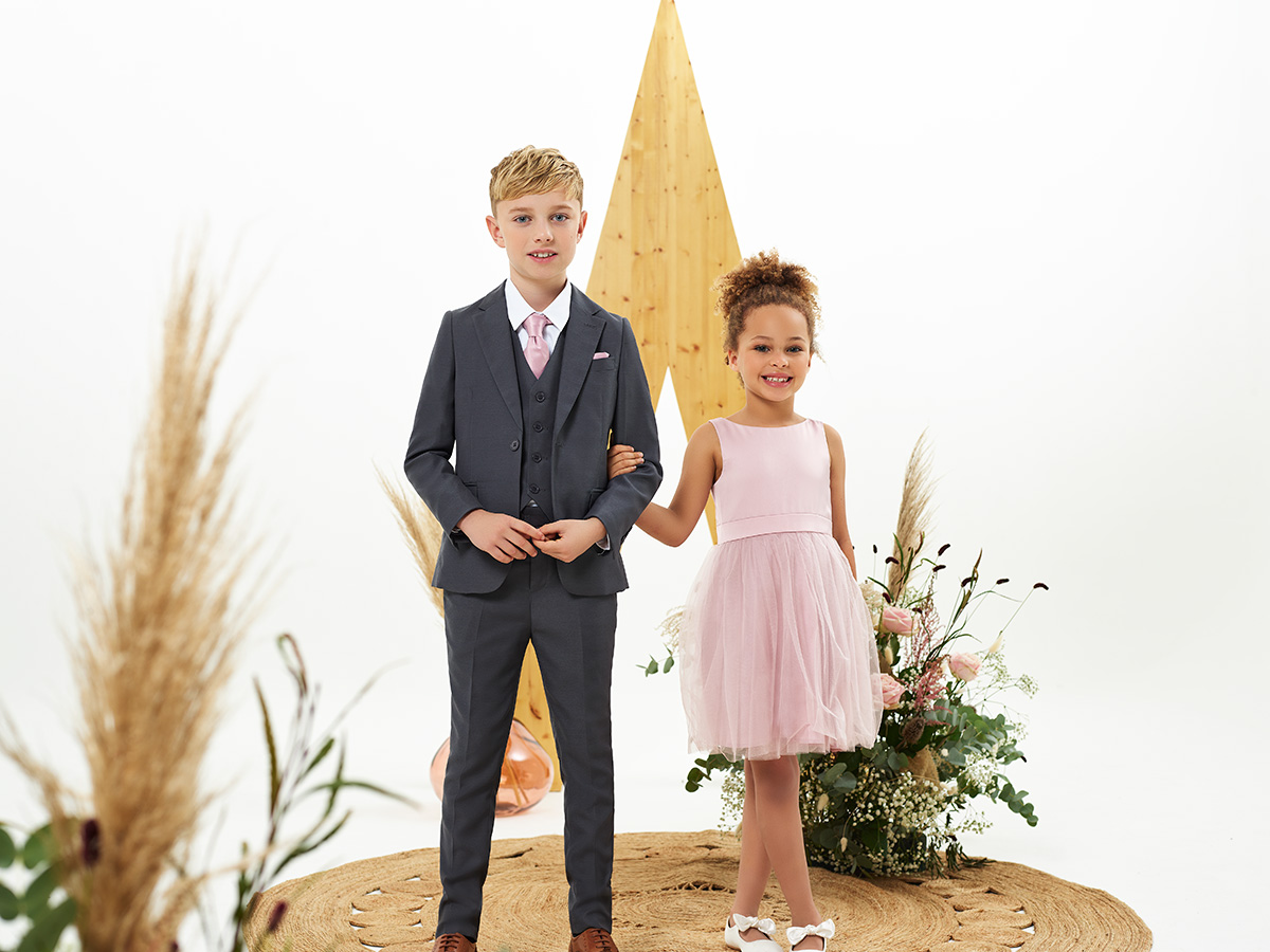 Page boy outfits and flower girl dresses