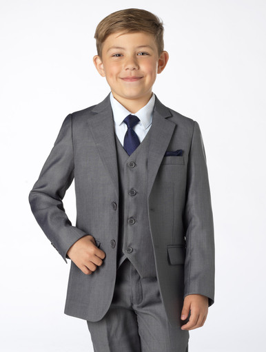 Boys grey wedding suit | Grey slim fit suit | Boys grey suit | Sampson