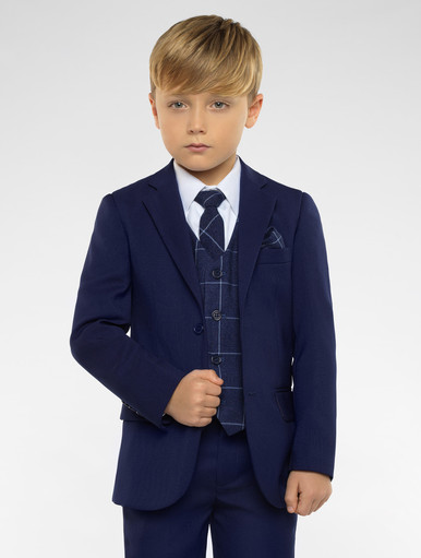 Boys blue & navy suit | Boys blue page boy suit | Kingsman