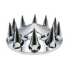 Chrome Front ABS Axle Cover With Pointed Center Cap & Spike Nut Covers