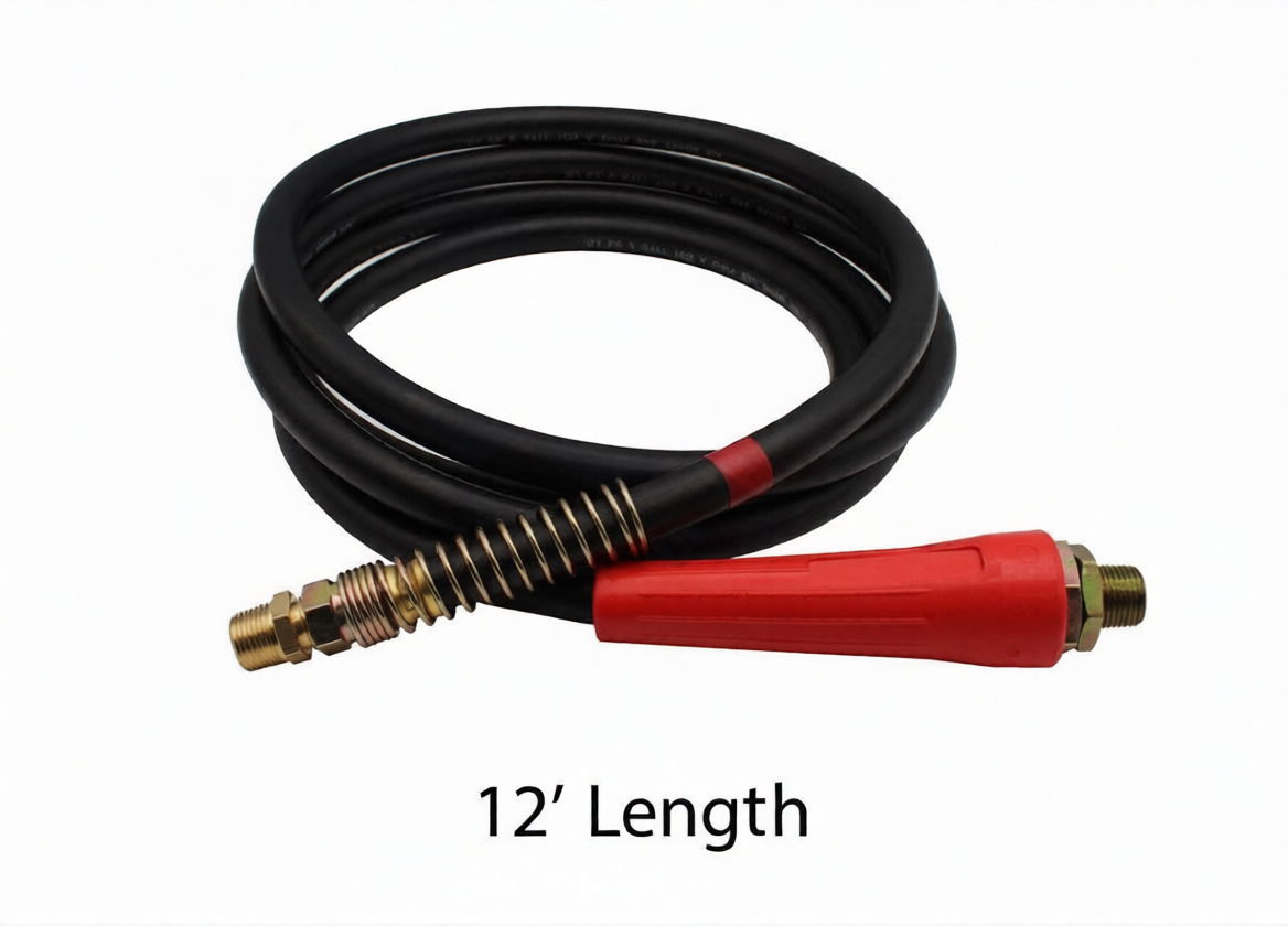 Air Hose Red Straight 12 FT