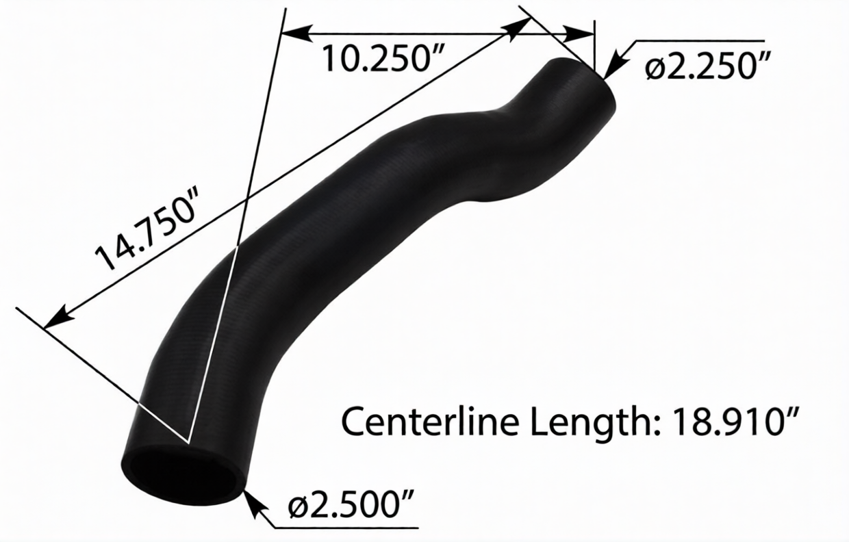 Coolant Hose Mack 2.50” - 2.25” ID