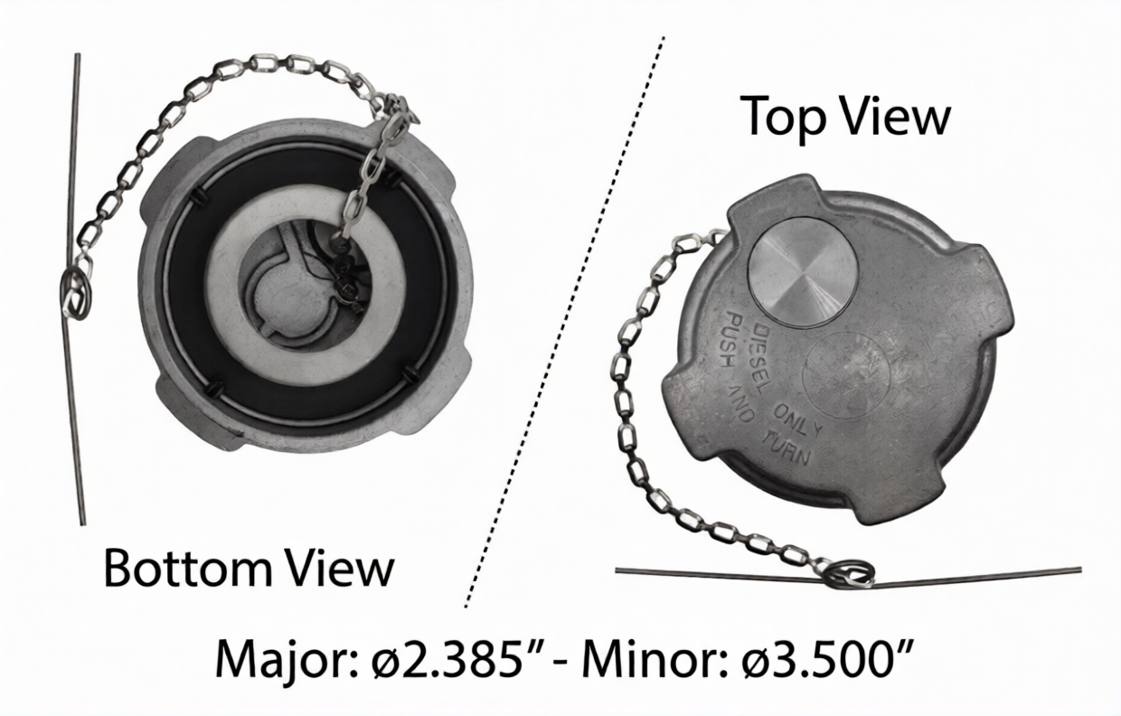 Fuel Cap 3.00" Freightliner