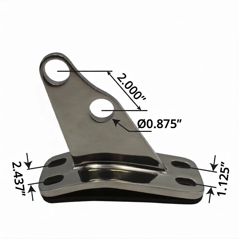 Mounting Bracket Peterbilt Stainless Steel Angled