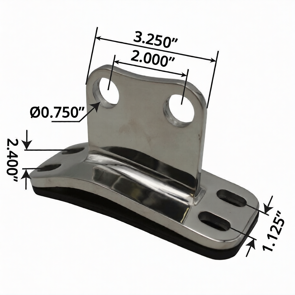 Mounting Bracket Peterbilt Stainless Steel Lower
