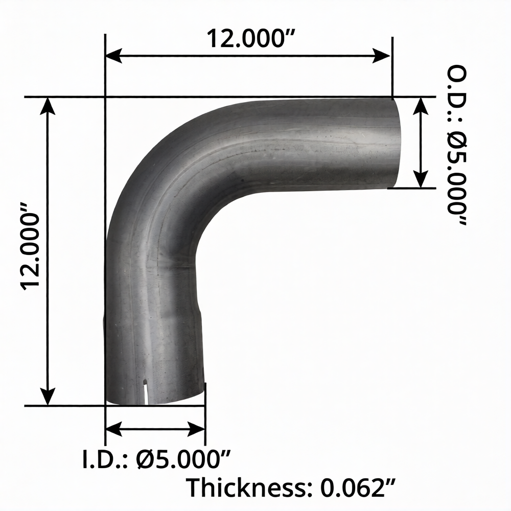 Exhaust Elbow ALZ 90 Deg. 5" ID-OD