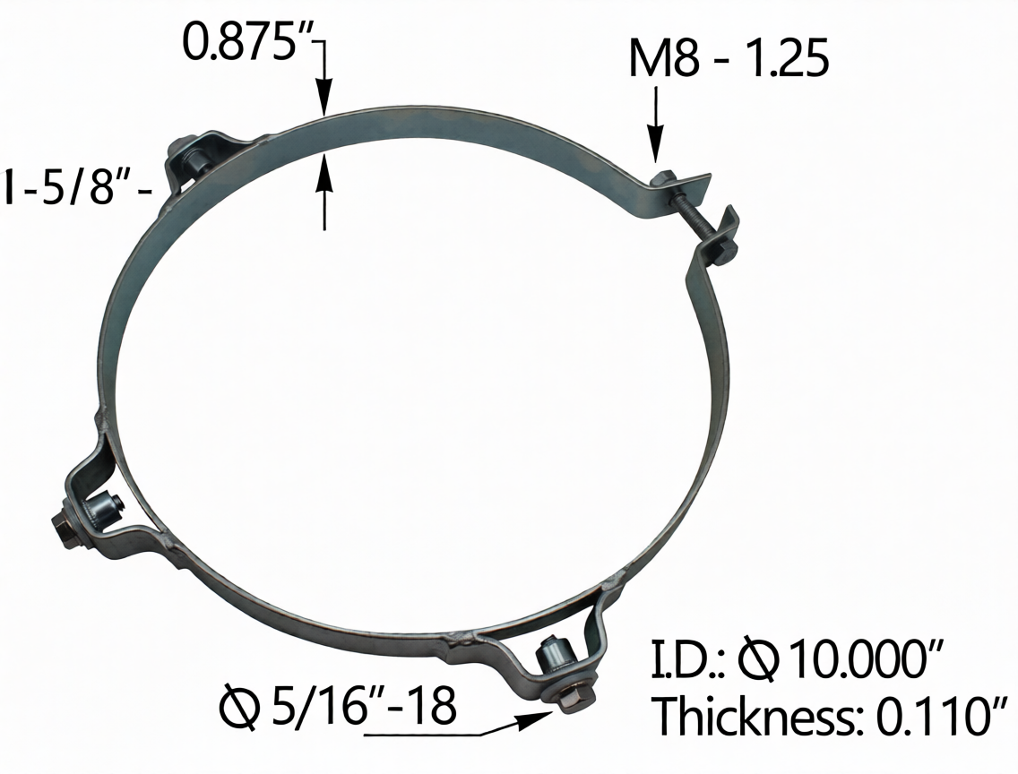 Heat Shield Mtg Bracket 180 deg.