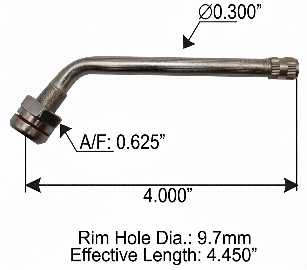 Valve Stem 4.450" 60 DEG Angled