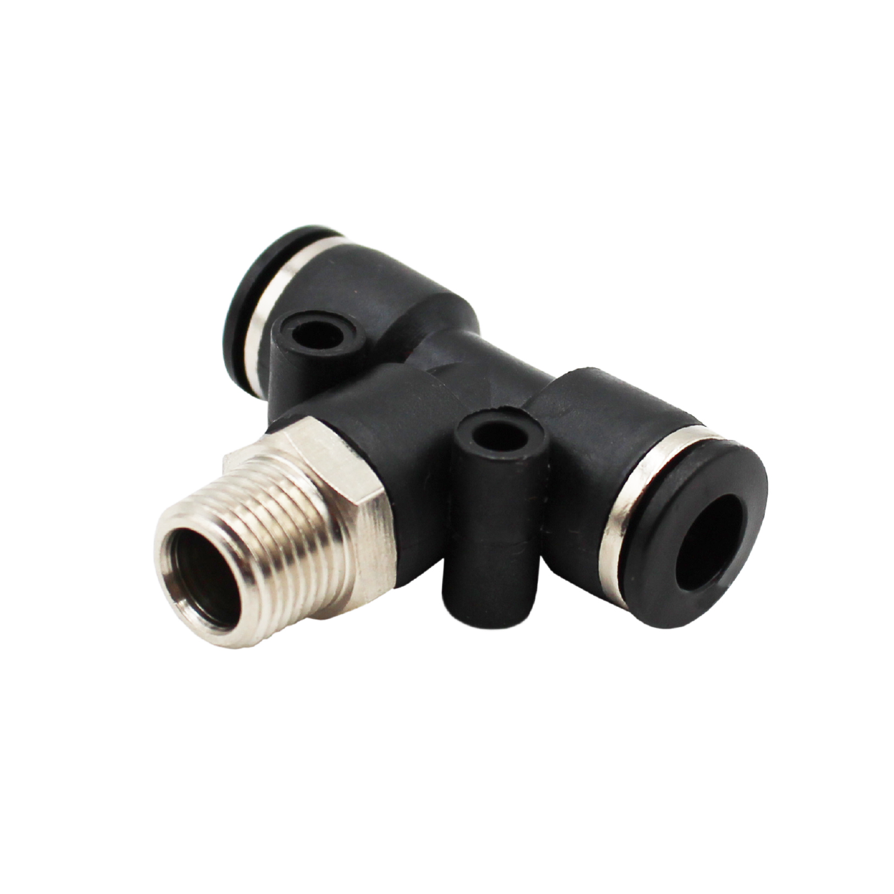Male Branch Tee Push-On Fitting 1/8" tube x 1/8" pipe