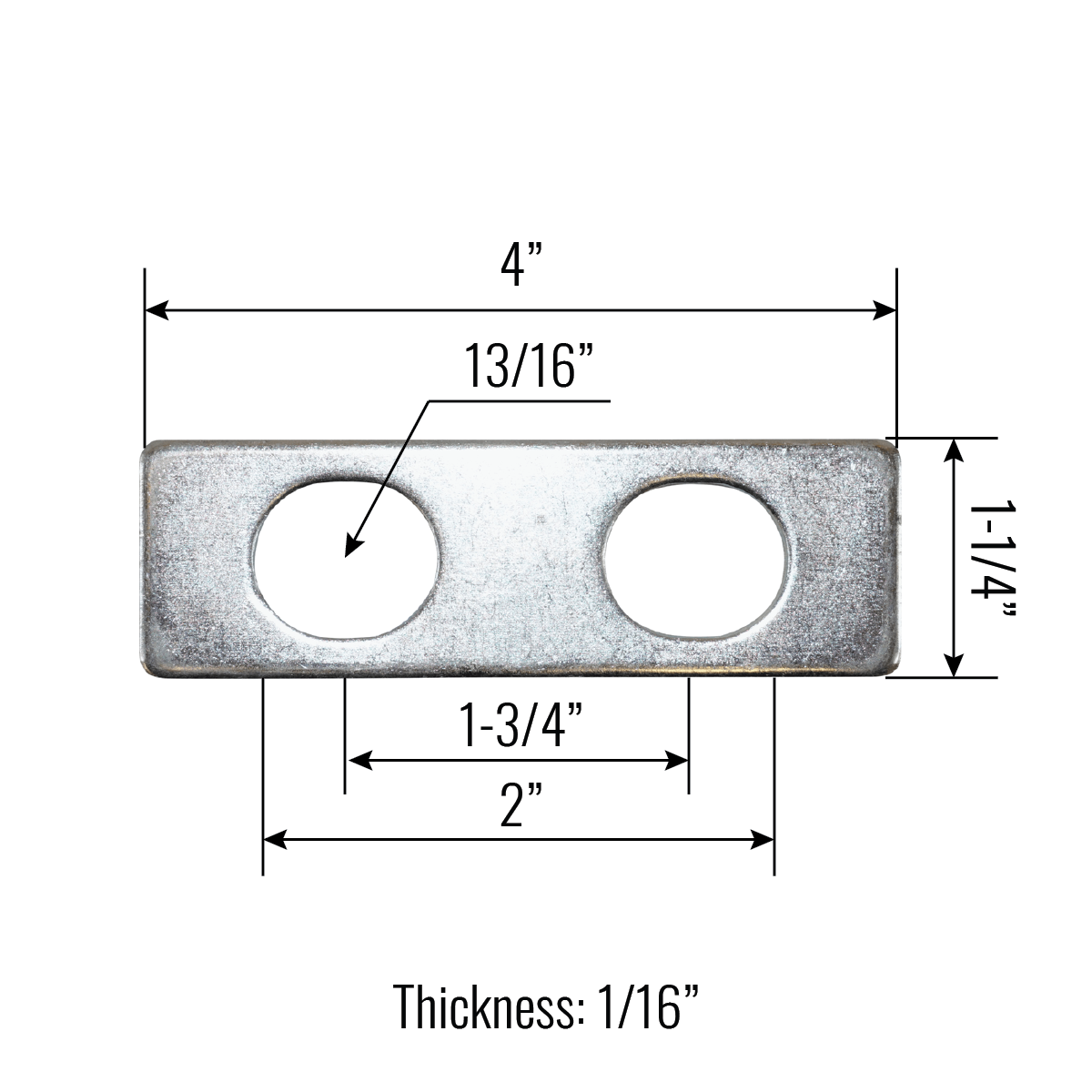 Peterbilt Air Leaf Thrust Angle Shim 1/16"