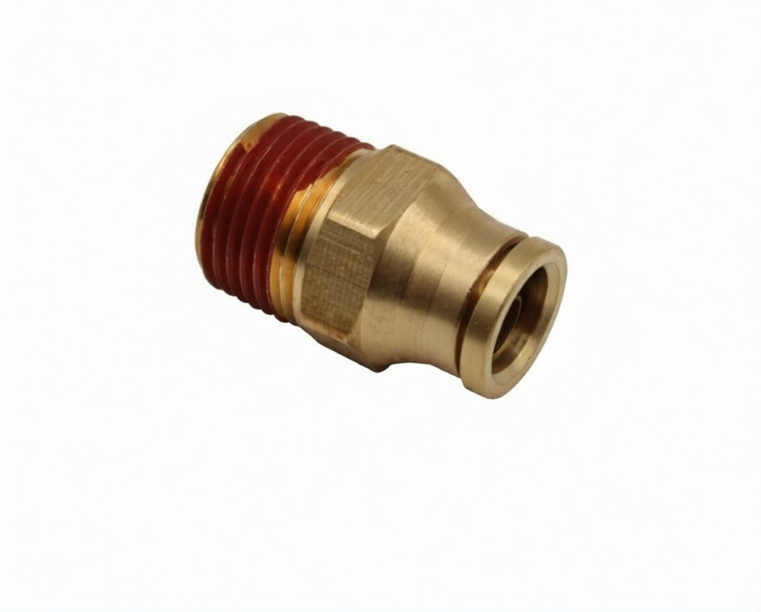 Brass Male Connector 1/4" tube x 1/16" pipe