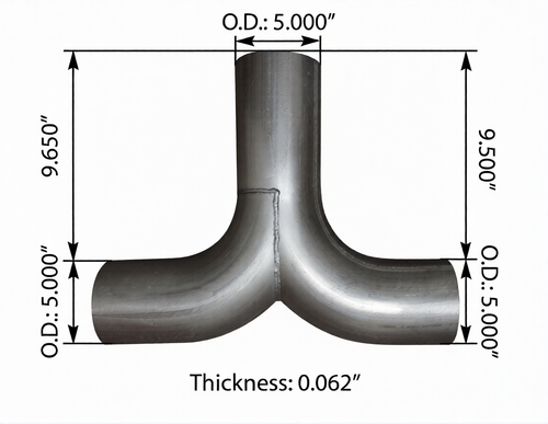 Exhaust Y-Pipe ALZ Kenworth W/O Divider