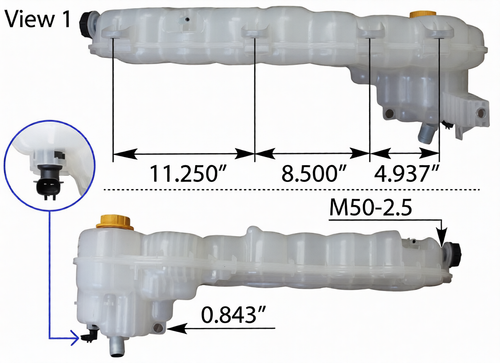 Coolant Reservoir Freightliner Cascadia P4