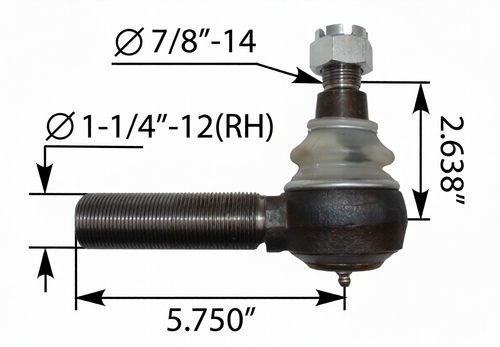 Tie Rod End RH Threads