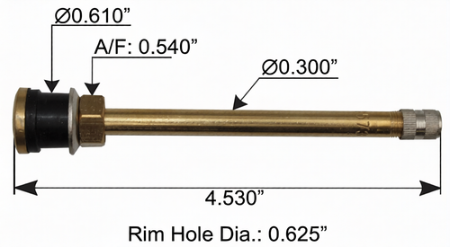 Valve Stem 4.53" Straight