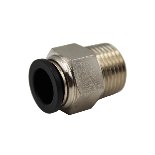 Male Connector Push-On Fitting 1/8" tube x 1/8" pipe